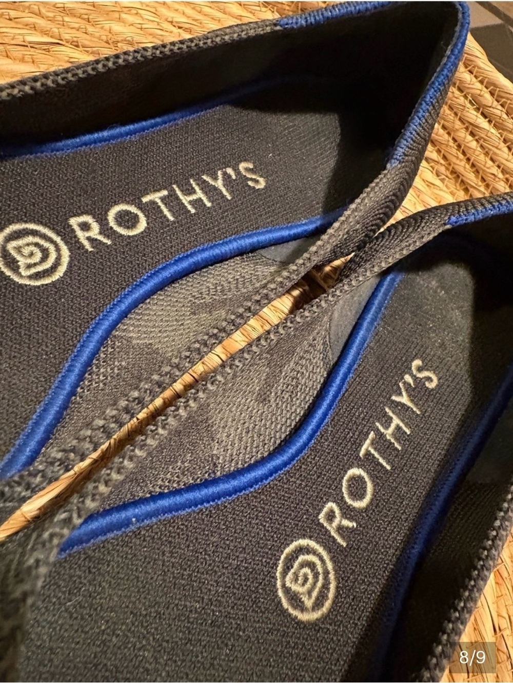 Rothy’s The Point Dark Grey Camo Ballet Flats - Pointed Toe Slip-On Design 7.5 - Picture 8 of 9